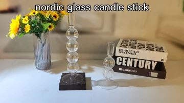 ball glass candlestick