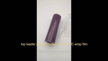 flexible 20 microns super clear violet PVC wrap film