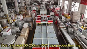 50-160mm dual cavity PVC tube production line 