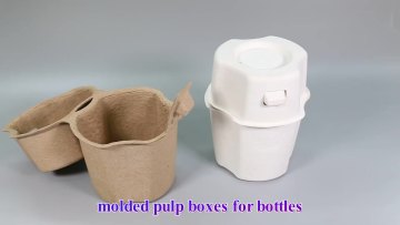 Customized ECO friendly packaging molded paper pulp box for glass bottle packaging1