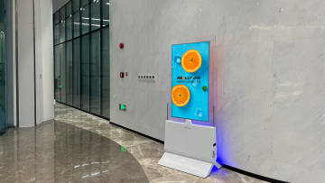 Double sided transparent advertising machine