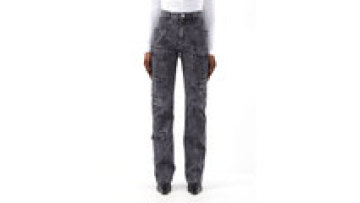 Custom Ladies Designer High Waist Black Wide Legs Woman Jeans High Quality1