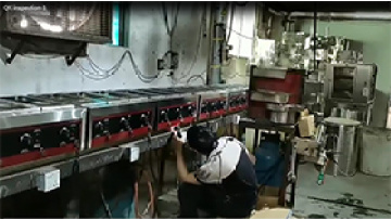 QC inspection for electric fryers noodle cooker electric grill products