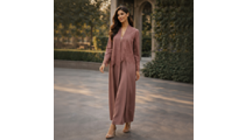 Luxury Open Abaya Dress for Women in Dubai for Ramadan Islamic Muslim Kimono Style with Lace Trim Modest Traditional Clothing1