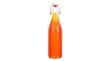 750ml round glass beverage bottle with swing top