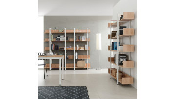 Industrial Bookshelf - Customizable Colors | Slim 30cm Depth Storage Unit