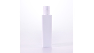 Square Opal White Glass Lotion Bottle 