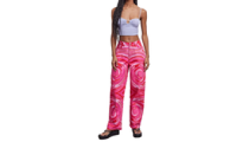 Mew Woman Highwaist All Over Print Jeans for Women Korea Jean Pants Female1