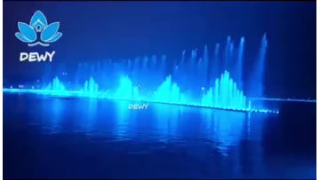 Musical dancing water fountain