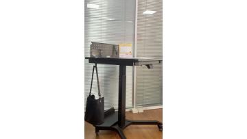 Mobile Electric Height-Adjustable Desk with Wheels, Mobile Laptop Desk, Trolley Ergonomic Table