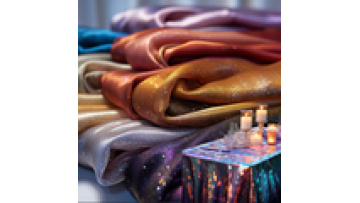 Hot Sale Foil Laser Fabric For Luxury Shiny Iridescent Square Tablecloth Custom Logo1