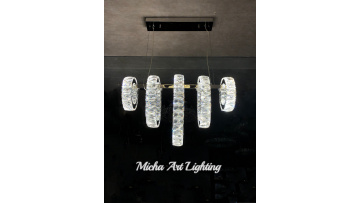 5 Ring Crystal Pendant Light
