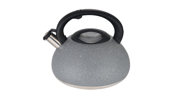 Gray and polka dot spray paint whistling kettle FH-585G