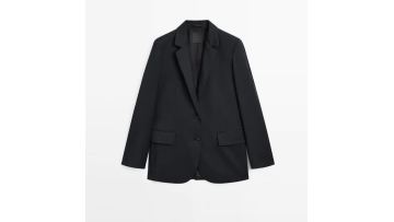 Women's wool double button suit jacket