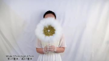 New Products Africa Wedding Bride White Marabou Hand Fans1