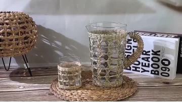 wholesale glass jug with paper wrapped