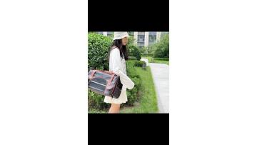 Multi-Opening Oxford Pet Travel Carrier With Luggage Sleeve & Reflective Strip