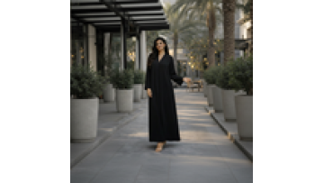 Dubai Elegant Islamic Clothing for Women Long Cardigan Abaya with Flower Print Black Open Robe From Turkey Long Sleeves1