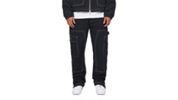 Wholesale High Quality Custom Mens Contrast Stitch Work Twill Cargo Pants Men1