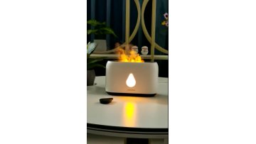 Remote Control small Quiet Aromatherapy Mist Humidifier T,  Timer and Auto-Off, Essential Oil Diffuser with Flame light1