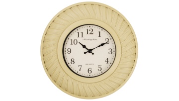Morning Time: Wood & White Minimalist Wall Clock