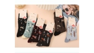 Oemen custom logo funny colourful socks Gifts polyester crew custom cute Fashion Funny Women's socks for women1