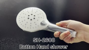 ABS Plastic High Chrome Plating Three Functional White Hand Held Detachable Shower Head1