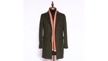 OEM Army Green Woolen Cashmere Blazer Winter Business Long Overcoat for Men Plus Size British Style1