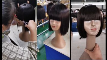 China vendors wholesale cheap natural straight 100% virgin brazilian short bob wigs human hair with bangs1