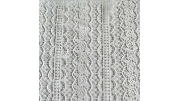 2024 new high quality white water-soluble striped women's evening dress fabric1