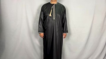 Biglife816 Arabic Muslim Fashion Men Clothes Stand Collar Gold Print Modest Islamic Clothing 2021 Jubba Thobe Kaftan Dress1