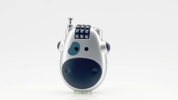 Cartoon Cow Cable Steel Padlock