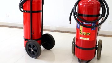 Trolley Mounted Fire Extinguishers Portable 25kg ABC Dry Powder Fire EXTINGUISHER Manufacturer1
