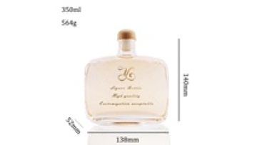 350ml Round Vodka Glass Bottle Flat Glass Bottle Vodka Liquor 350ml thick Resistant Vodka With Cork1