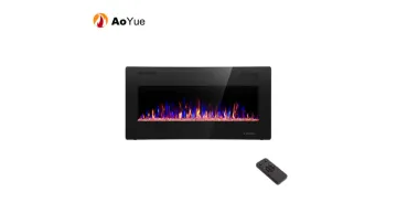 Recessed and Wall Mounted Electric Fireplace, Ultra Thin Ad Low Noise, Remote Control with Timer, Touch Screen, Adjustable Flame1