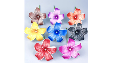KN-hf019B-WT plumeria hair pick