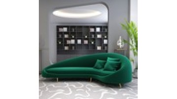 Modern Designs Home Furniture Set 3 Seat Green Pu leather Fabric Couch Velvet Sectional Living Room Sofa1