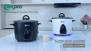 7 cups drum rice cooker with plastic steamer