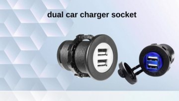 12V  24V  Car Marine Boat 4.2A Round white LED Ring Dual USB Car Charger1