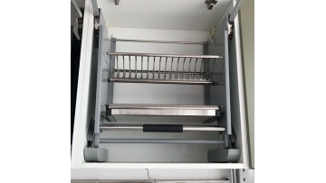 Stainless steel modern lift adjustable cabinet cupboard shelves pull down kitchen elevator basket1