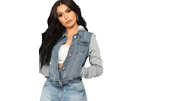 Fleece Cotton Washed Lined Denim Hoodie Jacket with Hood Women Casual Jackets1