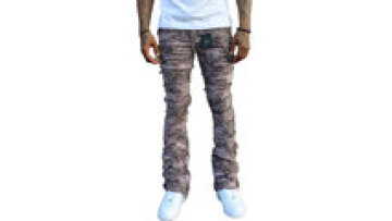 Wholesale Stacked Jeans Mens Trousers Fashion Washed Denim High Quality Vintage Designer Custom Skinny Fit Pants1
