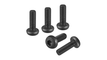 Safety screws, carbon steel, black.