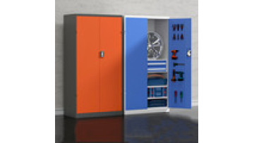 Wholesale Good Quality Tool Cabinet Thickened Iron Steel Locker Cabinet Metal Workshop Double Door Cabinet1