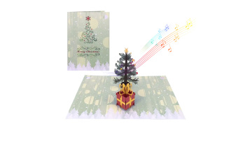3D Christmas Gift Tree Greeting Card