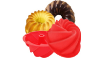 Amzaon hot selling food grade silicone Fluted Pound Jello Baking Molds Non-Stick Round Tube Cake Pan Mold for Jello1