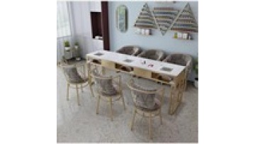wholesale Free sample New models Modern style wireless charge marble furniture Beauty salon Manicure Nail table1