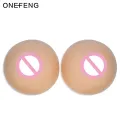 ONEFENG Round Shape Fake Silicone Breast Forms for Cross Dressers Women Small Chest Artificial Boobs 300-1600g/Pair