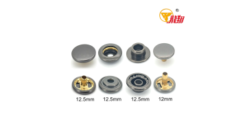 402# Gunmetal Long‑Leg 4‑Part Brass Snap Fastener Set