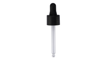 20mm matte black plastic dropper